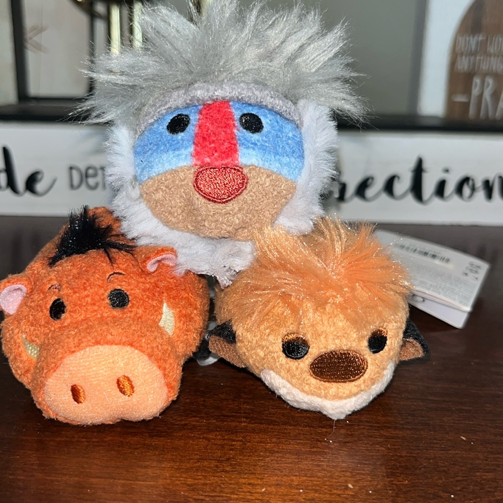 Disney The Lion King Tsum Tsum Plush Set of 3 New With Tags 3.5" NWT